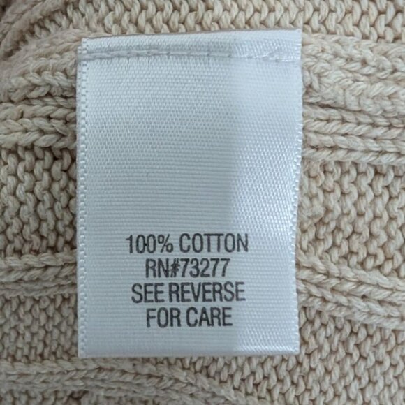 Croft & Barrow Cable Knit Sweater Womens Size 2X Cream Shawl Collar Pullover - Picture 4 of 8